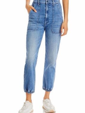 MOTHER wrapper patch springy ankle jean 28
